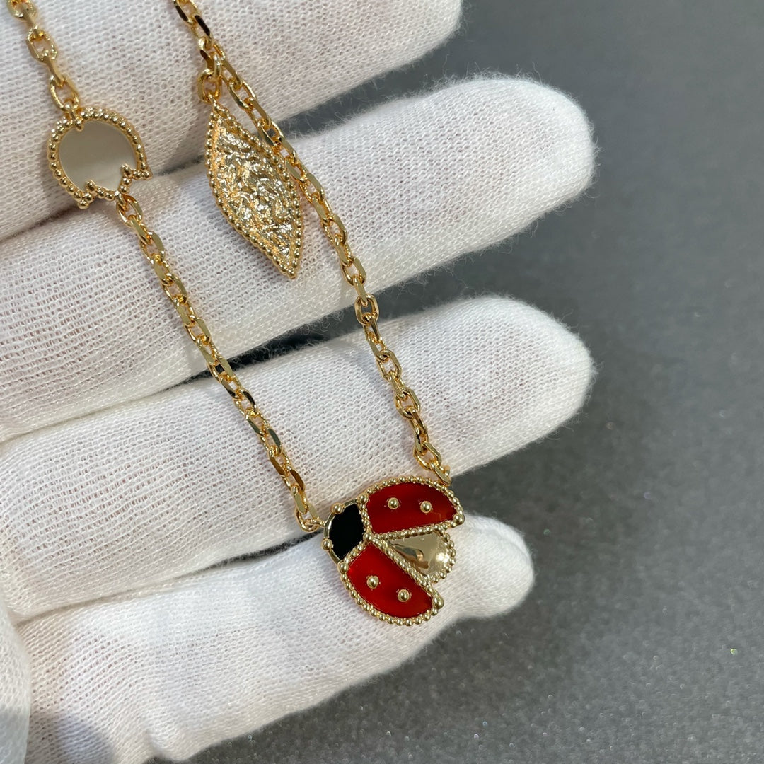 DIANA LUCKY SPRING 15 MOTIFS GOLD NECKLACE