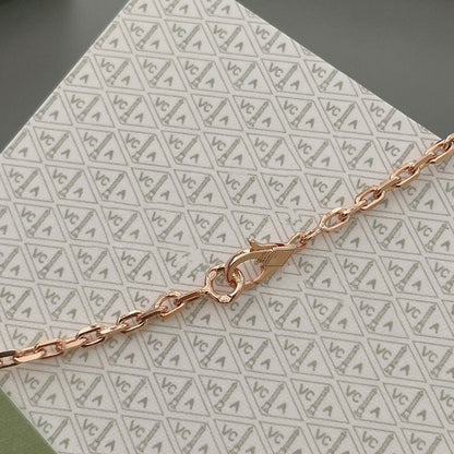 DIANA LUCKY SPRING 15 MOTIFS ROSE GOLD NECKLACE
