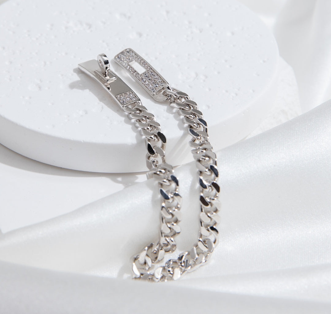 DIANA KELLY CHAIN SILVER DIAMOND BRACELET