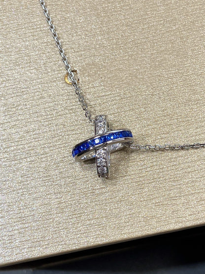 DIANA LIENS DIAMOND SILVER NECKLACE