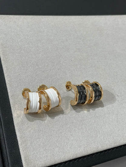 DIANA ZERO 1 PINK GOLD CERAMIC EARRINGS