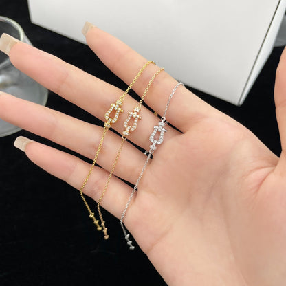 DIANA FORCE 10 - MINI MODELO DE ESLABONES DE CADENA CON HEBILLA DE DIAMANTE COMPLETO