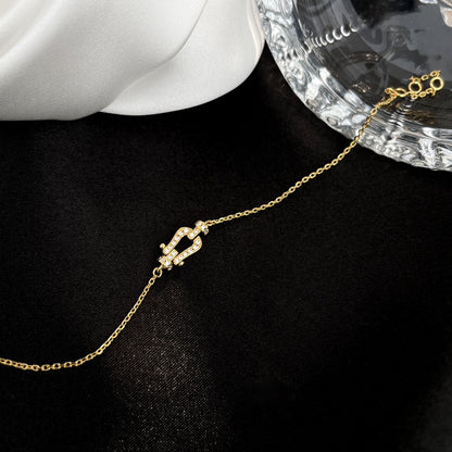 DIANA FORCE 10 - MINI MODELO DE ESLABONES DE CADENA CON HEBILLA DE DIAMANTE COMPLETO