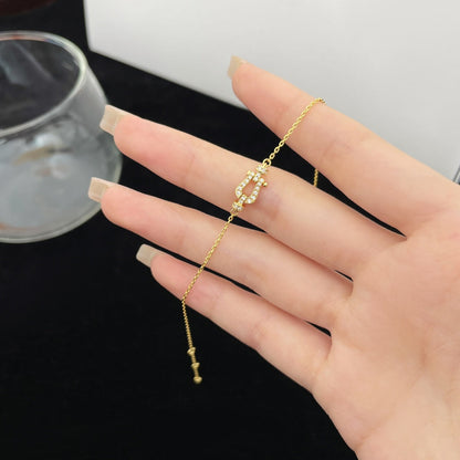 DIANA FORCE 10 - MINI MODELO DE ESLABONES DE CADENA CON HEBILLA DE DIAMANTE COMPLETO