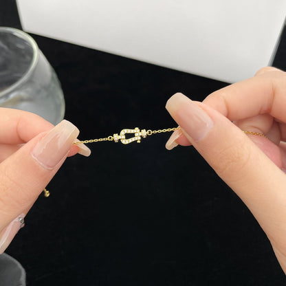 DIANA FORCE 10 - MINI MODELO DE ESLABONES DE CADENA CON HEBILLA DE DIAMANTE COMPLETO