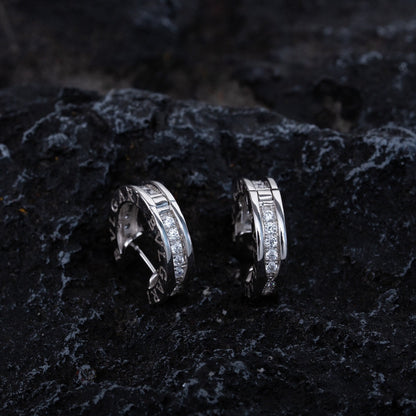 DIANA ZERO 1 MINI SILVER DIAMOND EARRINGS