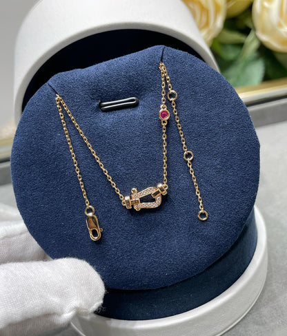 DIANA FORCE 10 DIAMOND PINK GOLD NECKLACE