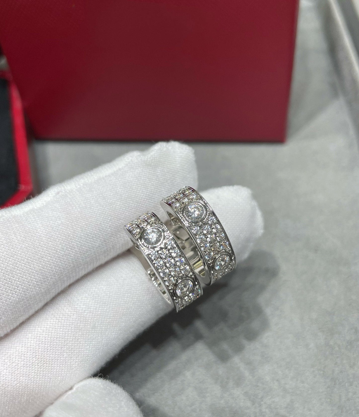 DIANA LOVE 5.5MM DIAMOND PAVED EARRINGS