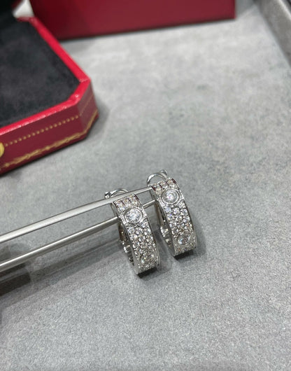 DIANA LOVE 5.5MM DIAMOND PAVED EARRINGS