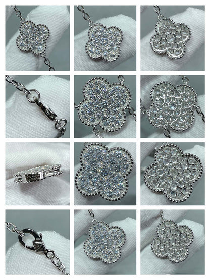 COLLAR DIANA CLOVER CON 6 MOTIVOS Y DIAMANTES PAVÉ