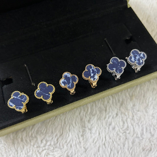DIANA CLOVER PIETERSITE MEDIUM STUD EARRINGS