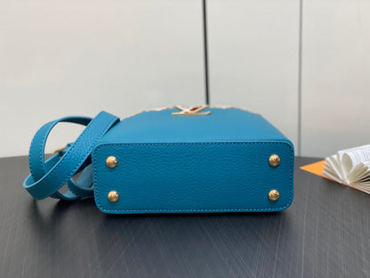 QUINCAILLERIE CAPUCINES MINI 21 BLEU TAURILLON OR