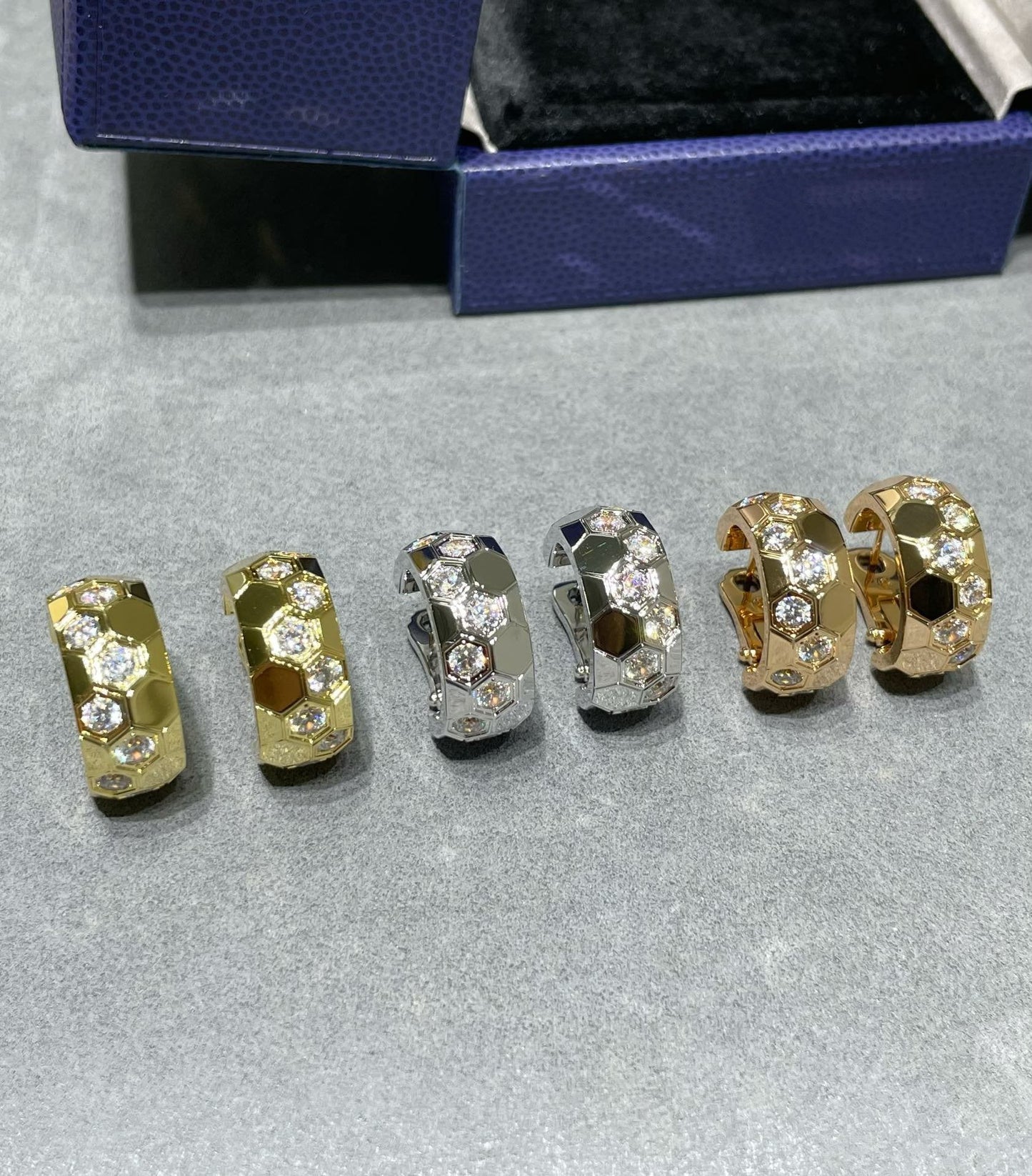 DIANA BEE LOVE DIAMOND HOOP EARRINGS
