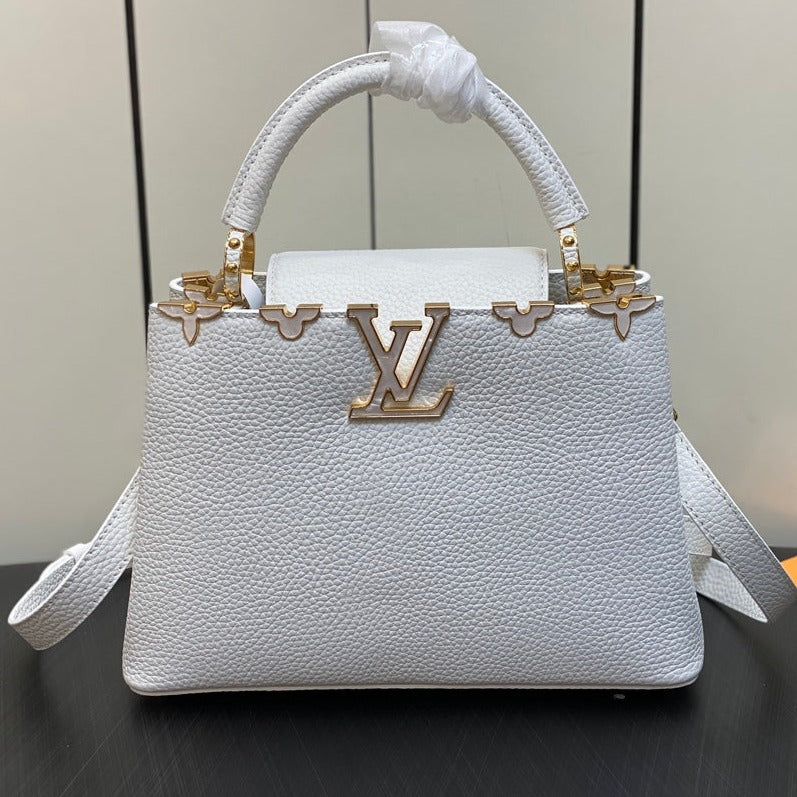 CAPUCINES BB 27 BLANCO TAURILLON HARDWARE DORADO