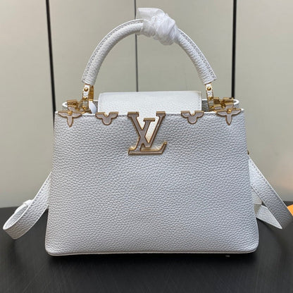 CAPUCINES BB 27 BLANCO TAURILLON HARDWARE DORADO