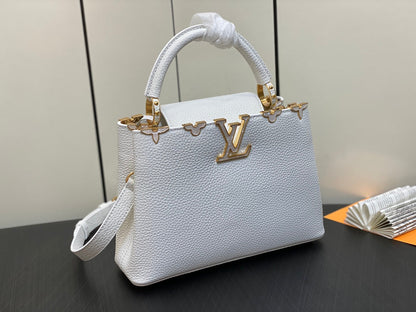 CAPUCINES BB 27 BLANCO TAURILLON HARDWARE DORADO