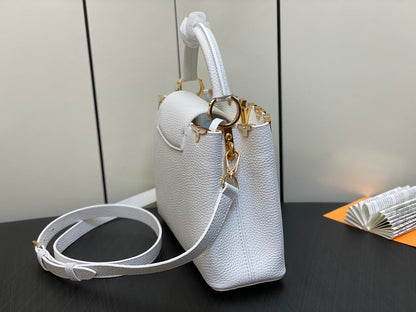 CAPUCINES BB 27 BLANCO TAURILLON HARDWARE DORADO