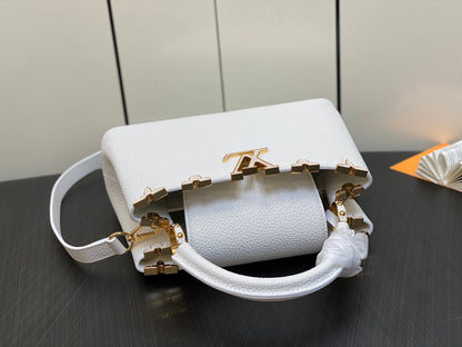 CAPUCINES BB 27 BLANCO TAURILLON HARDWARE DORADO