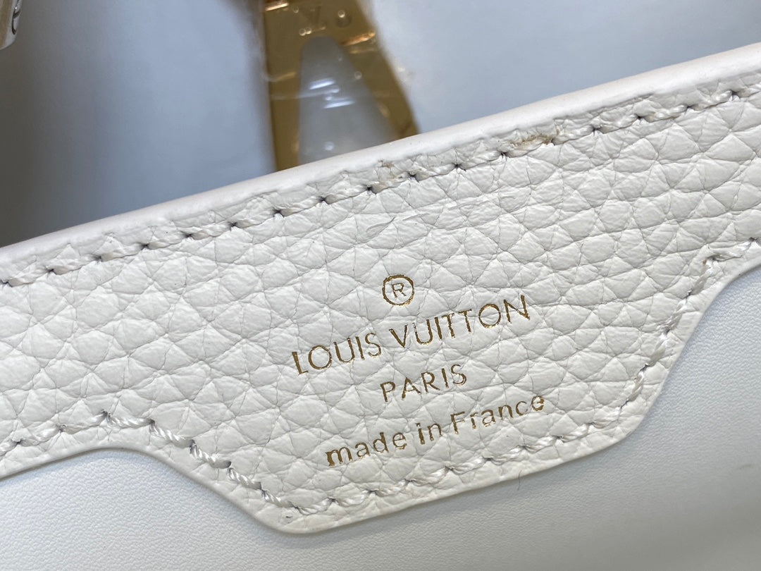 CAPUCINES BB 27 BLANCO TAURILLON HARDWARE DORADO