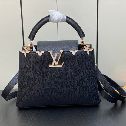 CAPUCINES BB 27 NEGRO TAURILLON HARDWARE DORADO