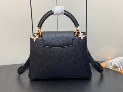 CAPUCINES BB 27 NEGRO TAURILLON HARDWARE DORADO