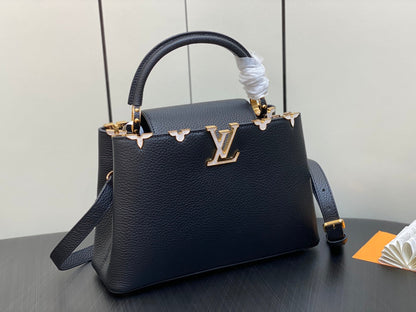 CAPUCINES MM 31 NOIR TAURILLON QUINCAILLERIE OR
