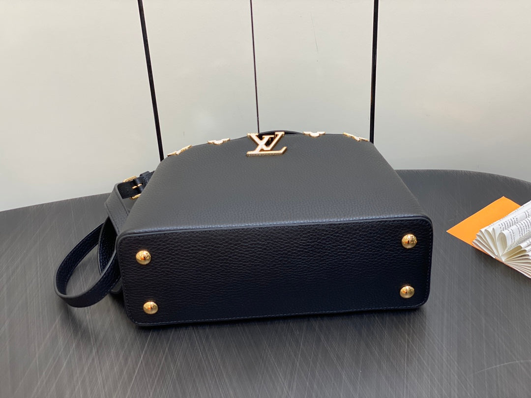 CAPUCINES MM 31 NOIR TAURILLON QUINCAILLERIE OR