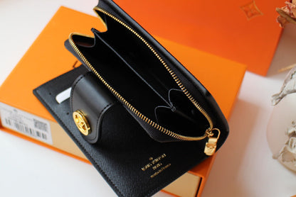 CARTERA JULIETTE 13.5 LONA MONOGRAMA MARRÓN NARANJA