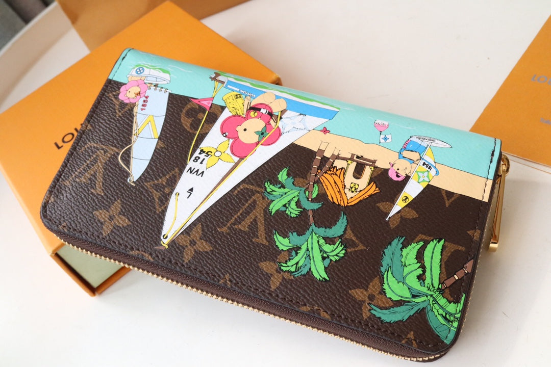 CARTERA VIVIENNE ZIPPY 9.5 LONA CON MONOGRAMA
