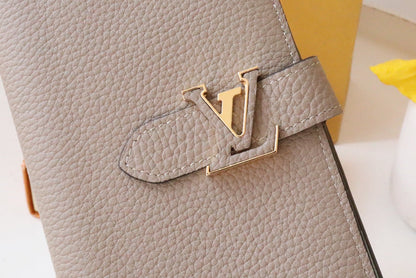 CARTERA VERTICAL CAPUCINES GRIS