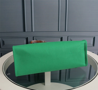 HM HERBAG ZIP 31 LONA VERDE BAMBÚ Y BRONCE