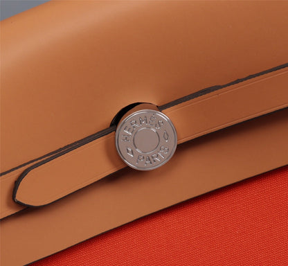 HM HERBAG ZIP 31 LONA ROJA NARANJA Y COBRE