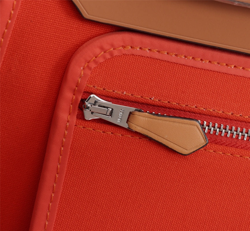 HM HERBAG ZIP 31 LONA ROJA NARANJA Y COBRE