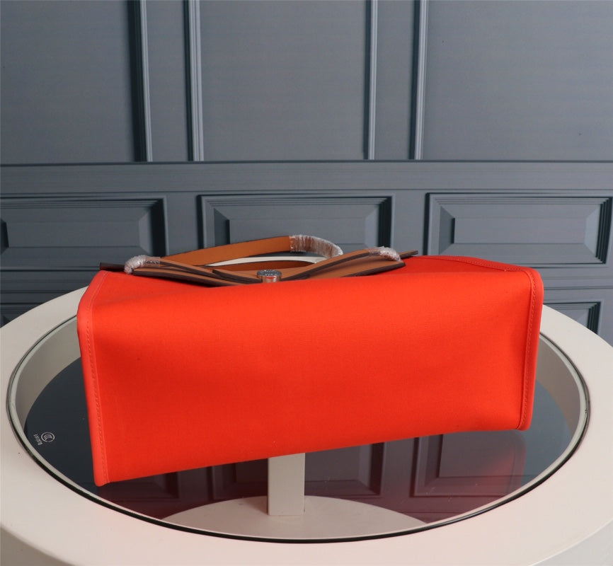 HM HERBAG ZIP 31 LONA ROJA NARANJA Y COBRE