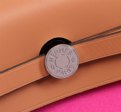 HM HERBAG ZIP 31 LONA ROSA BRILLANTE Y COBRE