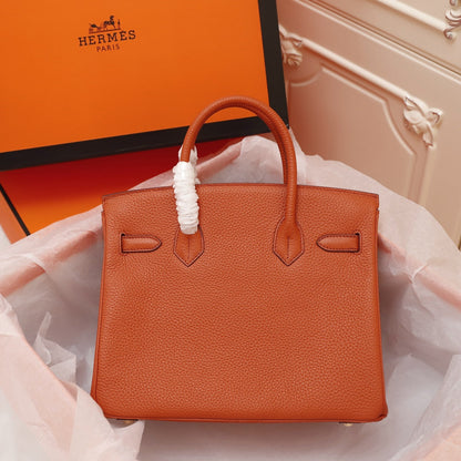 BOLSO HM BIRKIN 35 FIRE TOGO HARDWARE DORADO