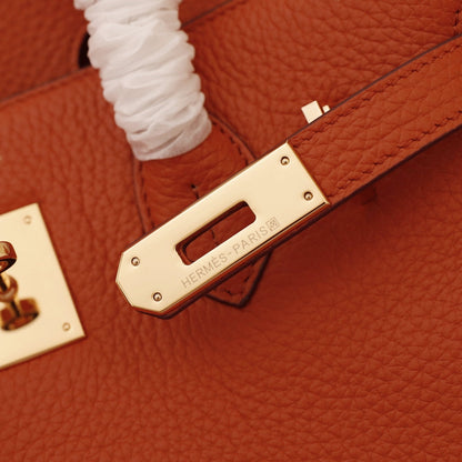 BOLSO HM BIRKIN 35 FIRE TOGO HARDWARE DORADO