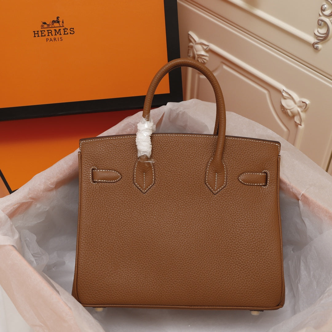BOLSO HM BIRKIN 30 MARRÓN TOGO HARDWARE DORADO