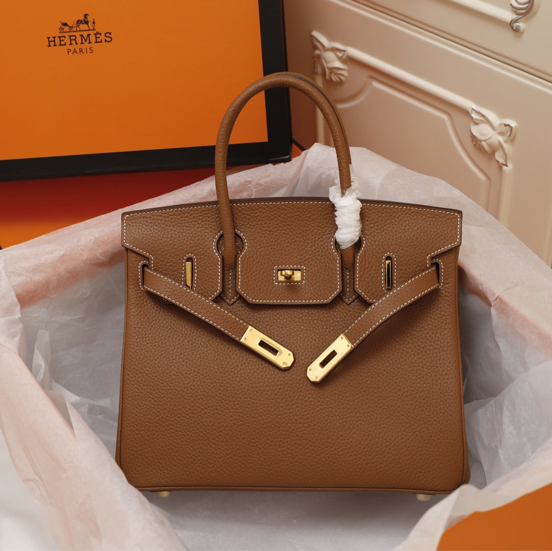 BOLSO HM BIRKIN 35 MARRÓN TOGO HARDWARE DORADO