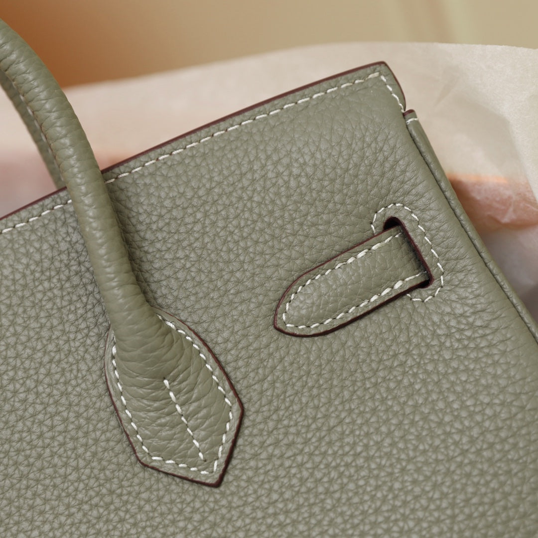 BOLSO HM BIRKIN 35 OLIVA TOGO HARDWARE DORADO