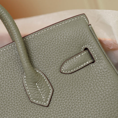 BOLSO HM BIRKIN 30 OLIVA TOGO HARDWARE DORADO