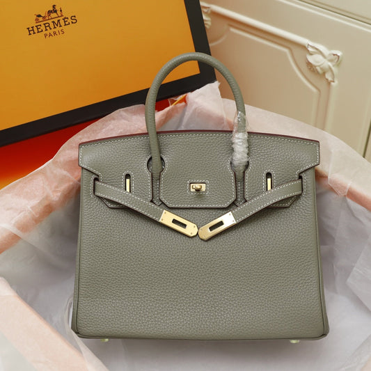BOLSO HM BIRKIN 35 OLIVA TOGO HARDWARE DORADO