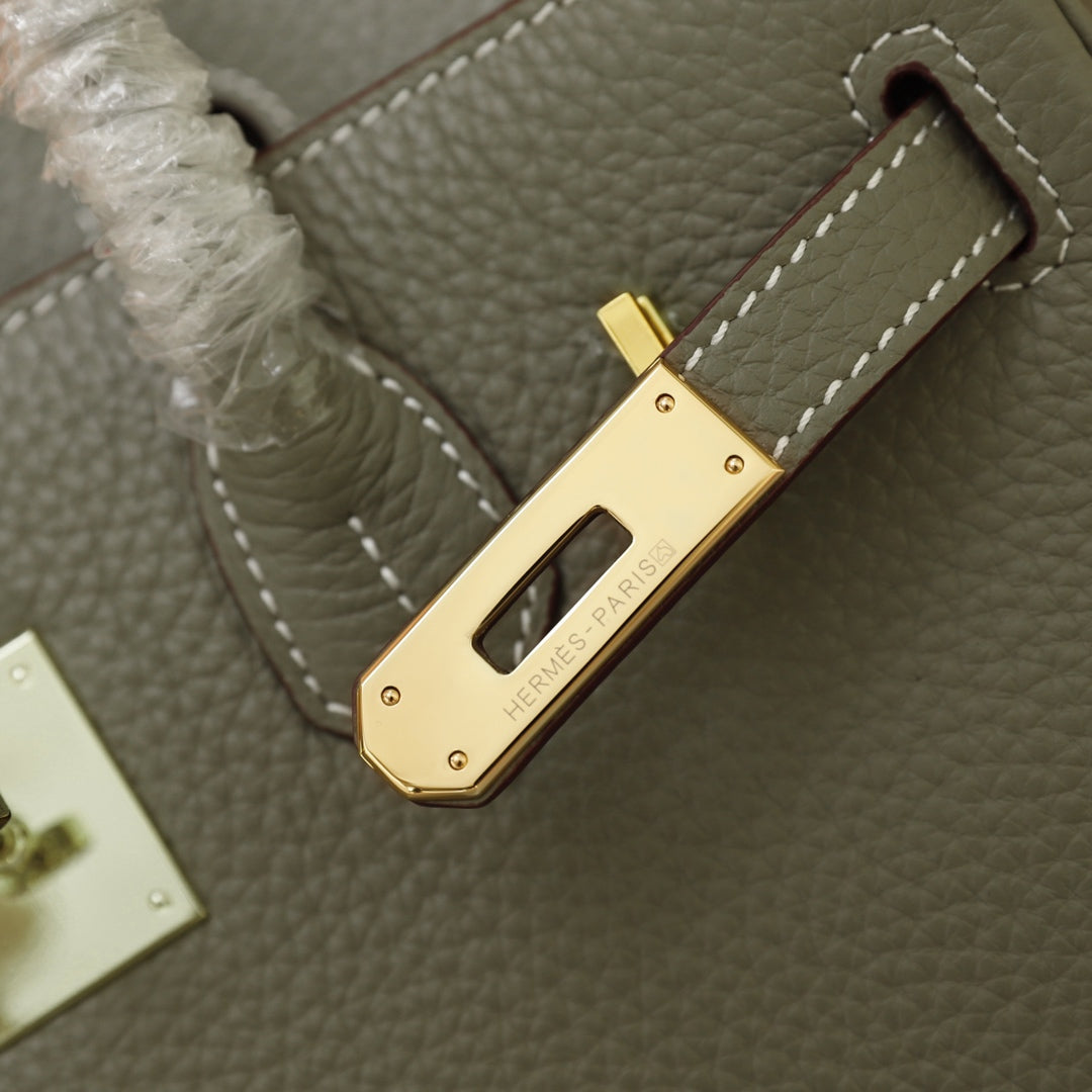 BOLSO HM BIRKIN 30 OLIVA TOGO HARDWARE DORADO