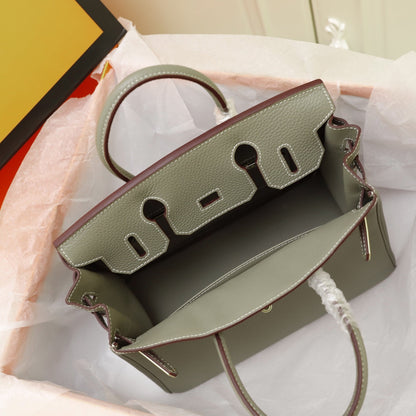 BOLSO HM BIRKIN 35 OLIVA TOGO HARDWARE DORADO