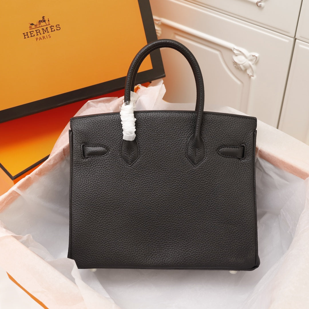 BOLSO HM BIRKIN 35 NEGRO TOGO HARDWARE DORADO