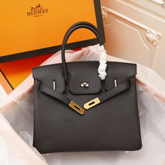 BOLSO HM BIRKIN 35 NEGRO TOGO HARDWARE DORADO