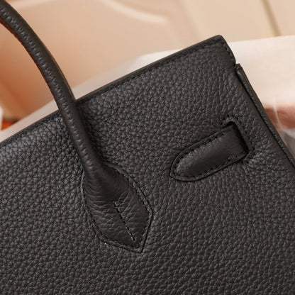 BOLSO HM BIRKIN 30 NEGRO TOGO HARDWARE DORADO