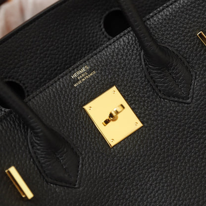 BOLSO HM BIRKIN 30 NEGRO TOGO HARDWARE DORADO