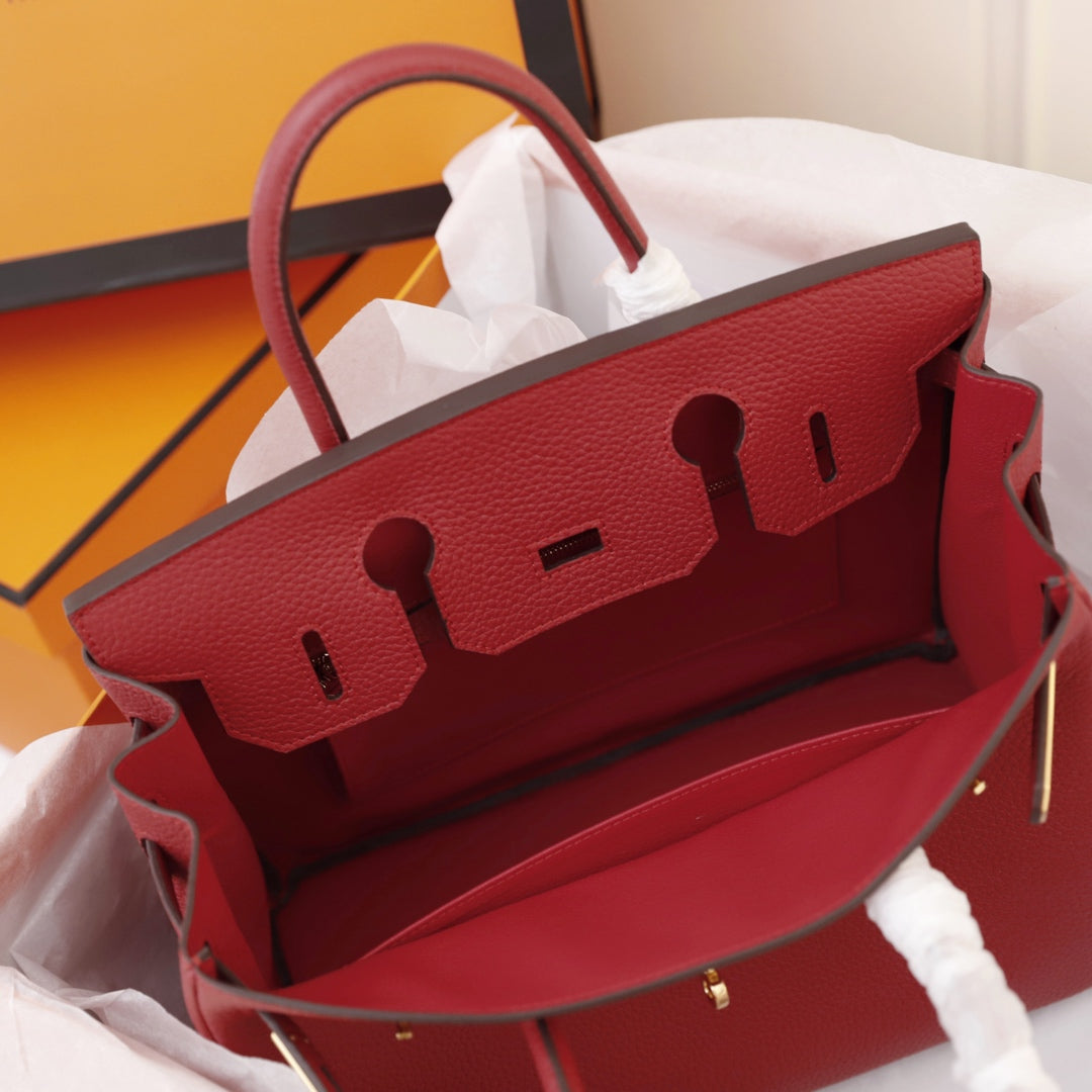 BOLSO HM BIRKIN 35 CRIMSON TOGO HARDWARE DORADO