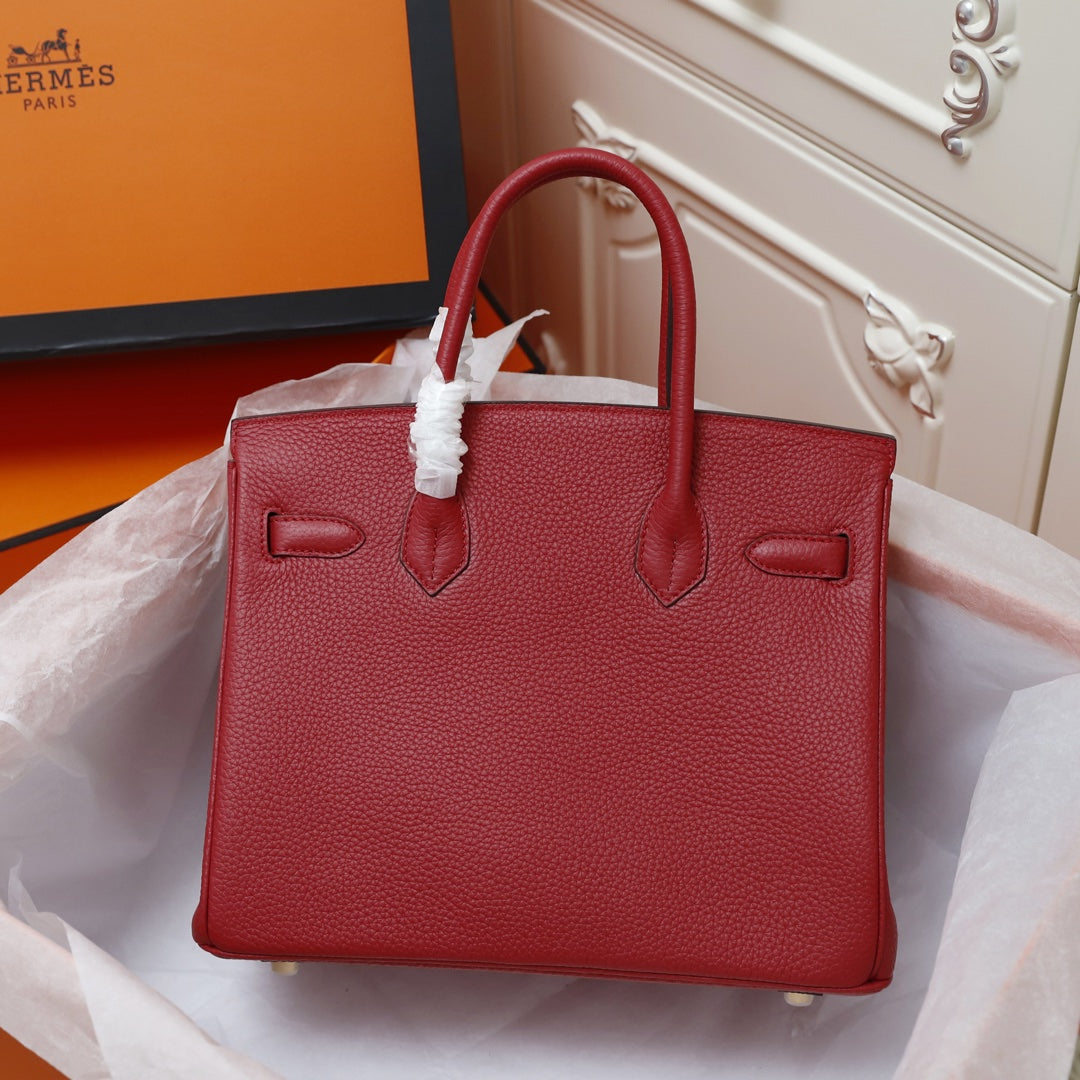 BOLSO HM BIRKIN 30 CRIMSON TOGO HARDWARE DORADO